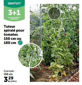 Promoties Tuteur spiralé pour tomates - Huismerk - Aveve - Geldig van 24/04/2024 tot 05/05/2024 bij Aveve