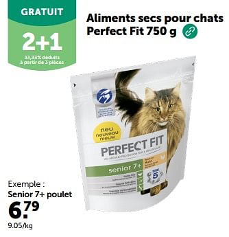 Promoties Aliments secs pour chats perfect fit senior 7+ poulet - Perfect Fit  - Geldig van 24/04/2024 tot 05/05/2024 bij Aveve