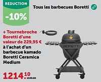 Promotions Barbecue kamado boretti ceramica medium - Boretti - Valide de 24/04/2024 à 05/05/2024 chez Aveve