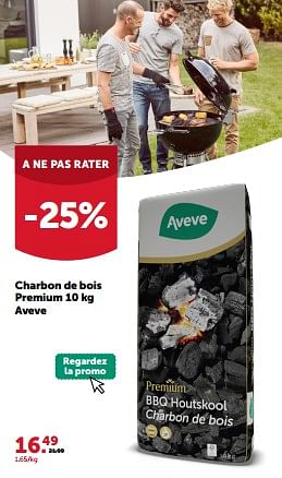 Promotions Charbon de bois premium aveve - Produit maison - Aveve - Valide de 24/04/2024 à 05/05/2024 chez Aveve