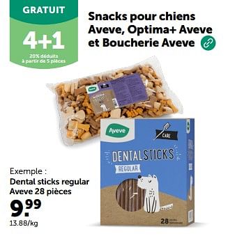 Promotions Dental sticks regular aveve - Produit maison - Aveve - Valide de 24/04/2024 à 05/05/2024 chez Aveve
