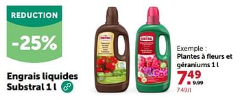 Promotions Engrais liquides substral plantes à fleurs et géraniums - Substral - Valide de 24/04/2024 à 05/05/2024 chez Aveve