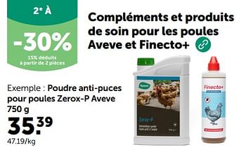 Promotions Poudre anti-puces pour poules zerox-p aveve - Produit maison - Aveve - Valide de 24/04/2024 à 05/05/2024 chez Aveve