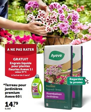 Promotions Terreau pour jardinières premium aveve - Produit maison - Aveve - Valide de 24/04/2024 à 05/05/2024 chez Aveve