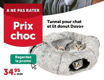 Promoties Tunnel pour chat et lit donut duvo+ - Duvo - Geldig van 24/04/2024 tot 05/05/2024 bij Aveve