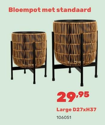 Promotions Bloempot met standaard large - Produit maison - Happyland - Valide de 15/04/2024 à 17/08/2024 chez Happyland