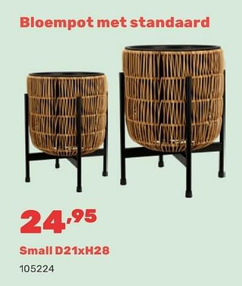 Promotions Bloempot met standaard small - Produit maison - Happyland - Valide de 15/04/2024 à 17/08/2024 chez Happyland