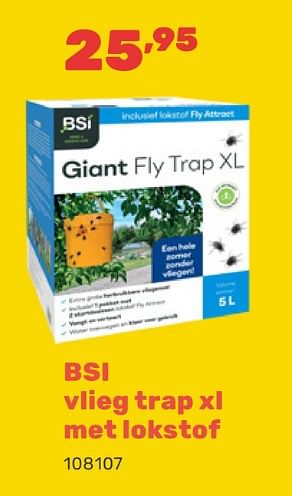 Promotions Bsi vlieg trap xl met lokstof - BSI - Valide de 15/04/2024 à 17/08/2024 chez Happyland