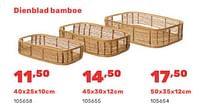 Promoties Dienblad bamboe - Huismerk - Happyland - Geldig van 15/04/2024 tot 17/08/2024 bij Happyland
