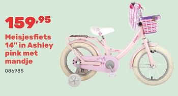 Promotions Meisjesfiets 14`` in ashley pink met mandje - Volare - Valide de 15/04/2024 à 17/08/2024 chez Happyland