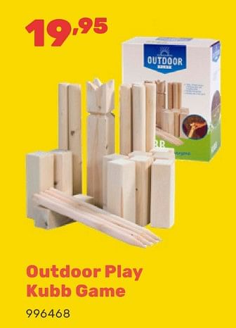 Promoties Outdoor play kubb game - OUTDOOR - Geldig van 15/04/2024 tot 17/08/2024 bij Happyland