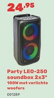 Promoties Party leo 250 soundbox - Party - Geldig van 15/04/2024 tot 17/08/2024 bij Happyland