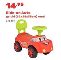 Promoties Ride on auto geluid rood - Huismerk - Happyland - Geldig van 15/04/2024 tot 17/08/2024 bij Happyland