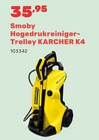 Promoties Smoby hogedrukreinigertrolley karcher k4 - Smoby - Geldig van 15/04/2024 tot 17/08/2024 bij Happyland