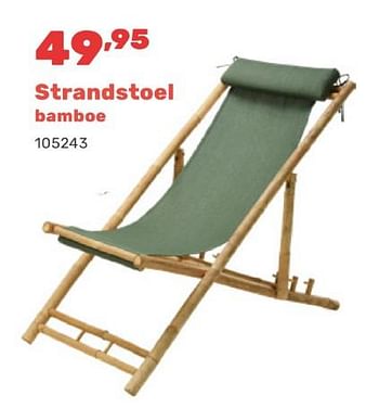 Promotions Strandstoel bamboe - Produit maison - Happyland - Valide de 15/04/2024 à 17/08/2024 chez Happyland
