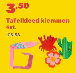 Promotions Tafelkleed klemmen - Produit maison - Happyland - Valide de 15/04/2024 à 17/08/2024 chez Happyland