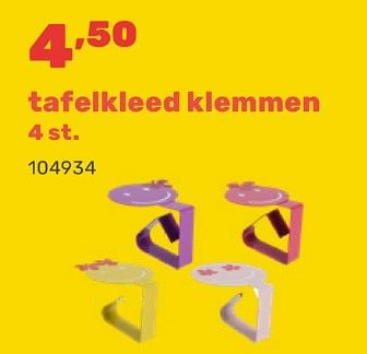 Promotions Tafelkleed klemmen - Produit maison - Happyland - Valide de 15/04/2024 à 17/08/2024 chez Happyland