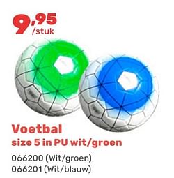 Voetbal size 5 in pu wit groen