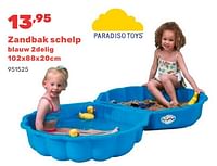 Zandbak schelp blauw 2delig-Paradiso Toys