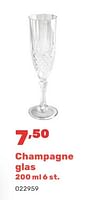 Promoties Champagne glas - Huismerk - Happyland - Geldig van 15/04/2024 tot 17/08/2024 bij Happyland