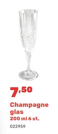 Promoties Champagne glas - Huismerk - Happyland - Geldig van 15/04/2024 tot 17/08/2024 bij Happyland