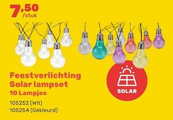 Promoties Feestverlichting solar lampset - Huismerk - Happyland - Geldig van 15/04/2024 tot 17/08/2024 bij Happyland