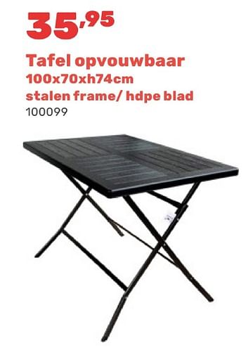Promotions Tafel opvouwbaar - Produit maison - Happyland - Valide de 15/04/2024 à 17/08/2024 chez Happyland