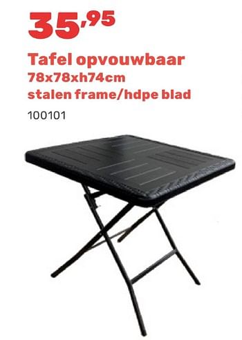Promotions Tafel opvouwbaar - Produit maison - Happyland - Valide de 15/04/2024 à 17/08/2024 chez Happyland