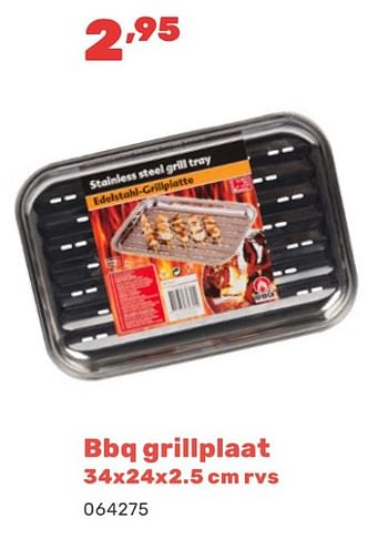Promoties Bbq grillplaat - Huismerk - Happyland - Geldig van 15/04/2024 tot 17/08/2024 bij Happyland