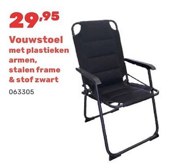 Promoties Vouwstoel met plastieken armen - Huismerk - Happyland - Geldig van 15/04/2024 tot 17/08/2024 bij Happyland
