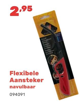 Promoties Flexibele aansteker navulbaar - Huismerk - Happyland - Geldig van 15/04/2024 tot 17/08/2024 bij Happyland