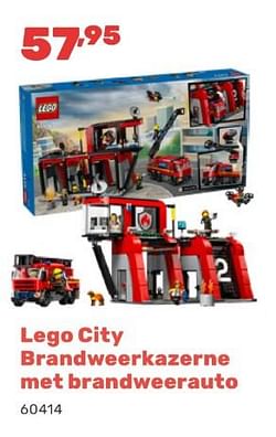 Lego city brandweerkazerne met brandweerauto