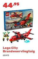 Promoties Lego city brandweervliegtuig - Lego - Geldig van 15/04/2024 tot 17/08/2024 bij Happyland
