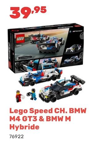 Promoties Lego speed ch. bmw m4 gt3 + bmw m hybride - Lego - Geldig van 15/04/2024 tot 17/08/2024 bij Happyland