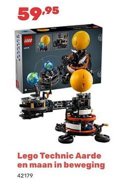 Lego technic aarde en maan in beweging
