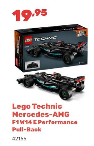 Promoties Lego technic mercedes amg f1 w14 e performance pull back - Lego - Geldig van 15/04/2024 tot 17/08/2024 bij Happyland