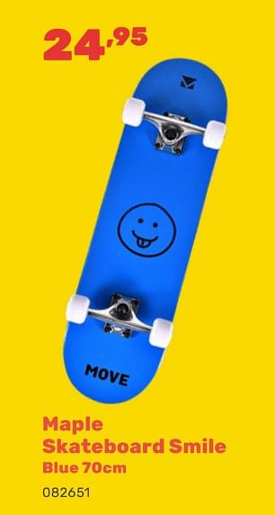 Promotions Maple skateboard smile - Maple Leaf - Valide de 15/04/2024 à 17/08/2024 chez Happyland
