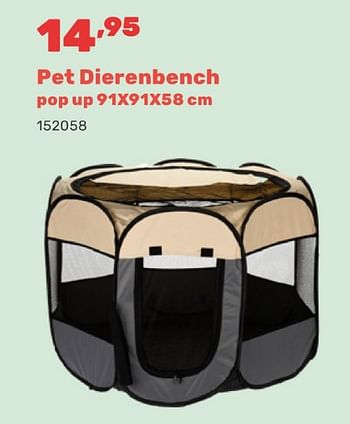 Promotions Pet dierenbench pop up - Produit maison - Happyland - Valide de 15/04/2024 à 17/08/2024 chez Happyland