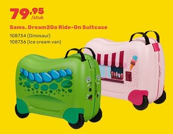 Promotions Sams dream2go ride on suitcase - Produit maison - Happyland - Valide de 15/04/2024 à 17/08/2024 chez Happyland