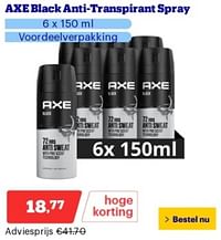Axe black anti transpirant spray-Axe
