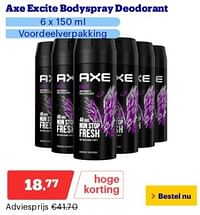 Axe excite bodyspray deodorant-Axe
