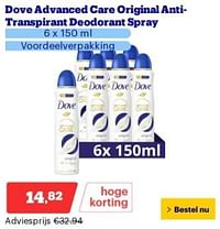 Dove advanced care original anti transpirant deodorant spray-Dove