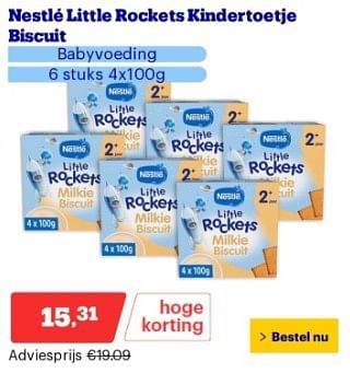Promotions Nestle little rockets kindertoetje biscuit - Nestlé - Valide de 22/04/2024 à 28/04/2024 chez Bol.com