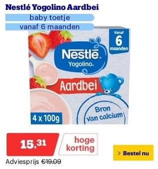Promotions Nestlé yogolino aardbei - Nestlé - Valide de 22/04/2024 à 28/04/2024 chez Bol.com