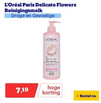 Promoties L`oréal paris delicate flowers reinigingsmelk - L'Oreal Paris - Geldig van 22/04/2024 tot 28/04/2024 bij Bol.com