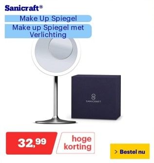 Promoties Sanicraft make up spiegel - Sanicraft - Geldig van 22/04/2024 tot 28/04/2024 bij Bol.com