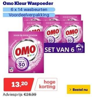 Promoties Omo kleur waspoeder - Omo - Geldig van 22/04/2024 tot 28/04/2024 bij Bol.com