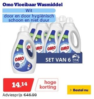 Promoties Omo vloeibaar wasmiddel - Omo - Geldig van 22/04/2024 tot 28/04/2024 bij Bol.com