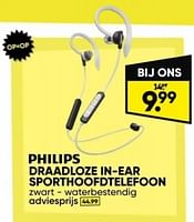 Promoties Philips draadloze in ear sporthoofdtelefoon - Philips - Geldig van 22/04/2024 tot 05/05/2024 bij Big Bazar