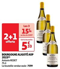 Bourgogne aligoté aop 2023 antonin rodet-Witte wijnen